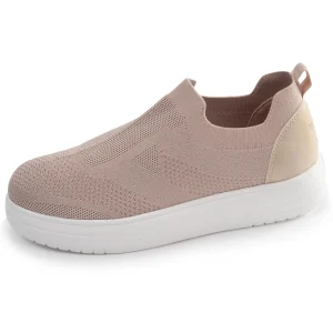 Baskets Femme slip-on talon plateforme Rose