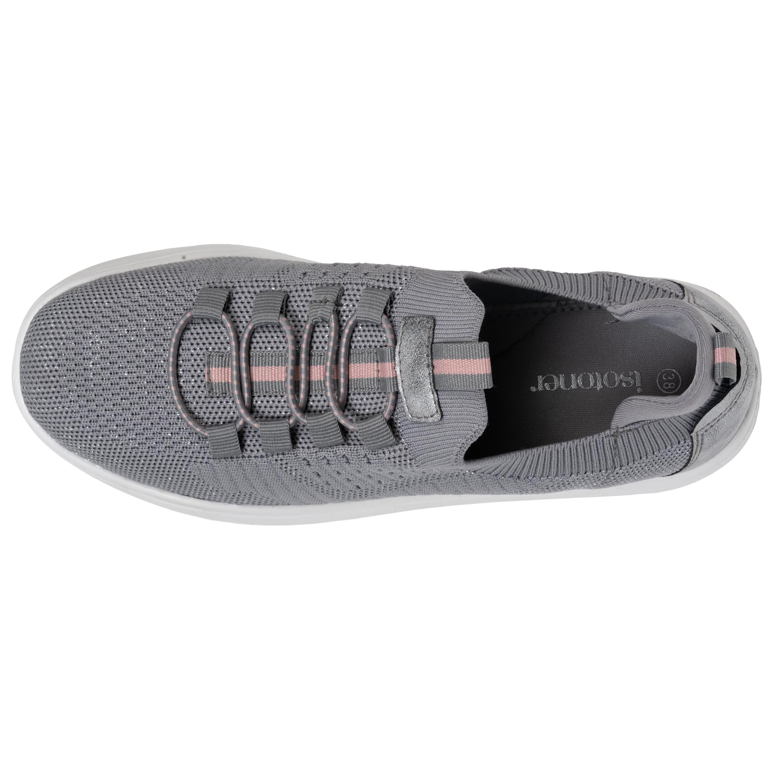 Baskets Femme slip-on talon plateforme Gris – Image 4