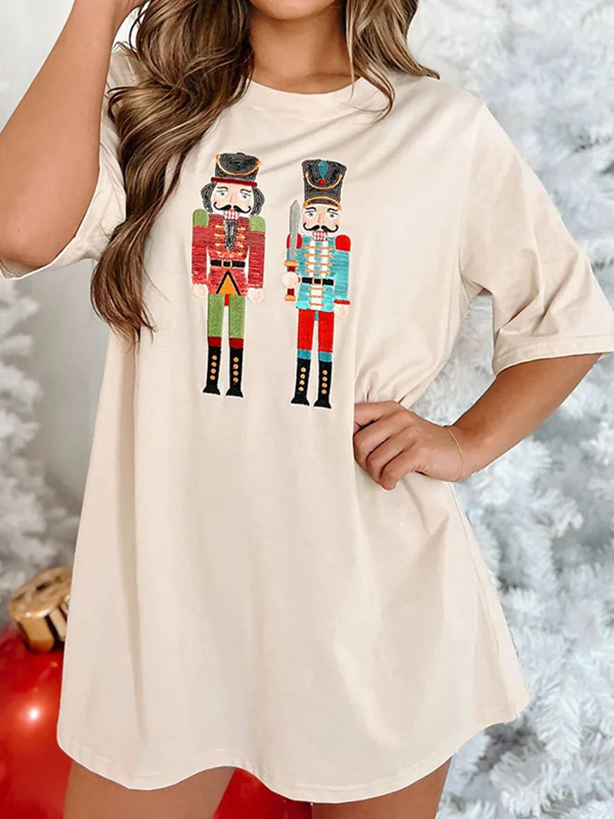 Cocolii t-shirt robe brillante paillette col rond manches courtes femme élégant décontracté noël robe de cocktail – Image 6