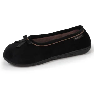 Chaussons ballerines Femme Noir beige