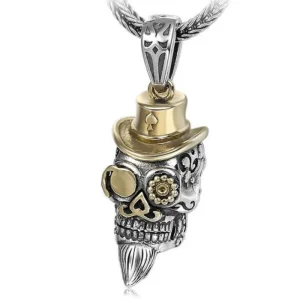 Collier Steampunk Tête de Mort