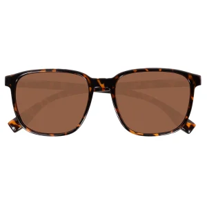 Lunettes de soleil Mixtes rectangulaires Écaille