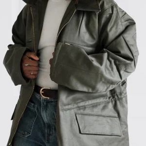 Veste vert kaki de maintenance de l'armé vintage