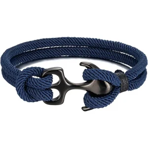 Bracelet Militaire Ancre Noir