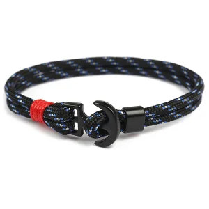 Bracelet Ancre Marine Vague Homme